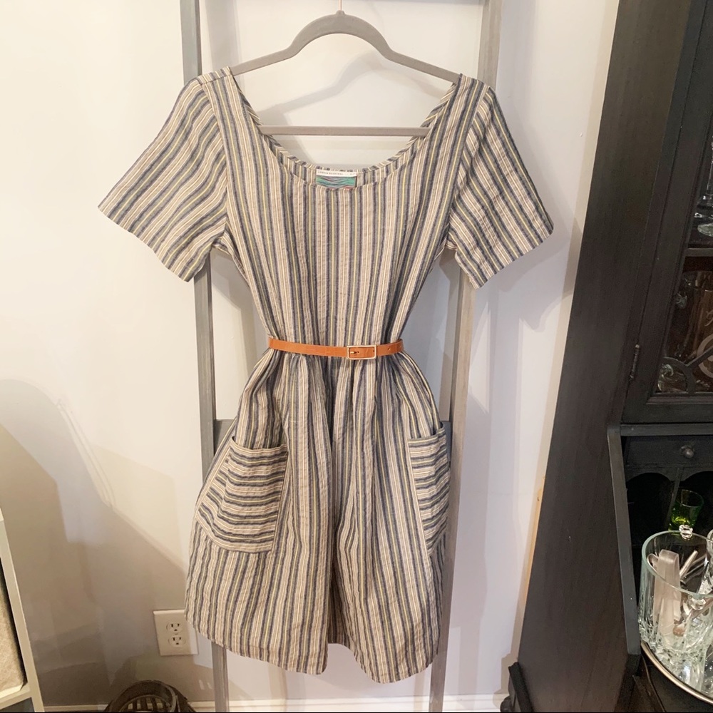 Vintage Urban Renewal Striped Dress With Pockets